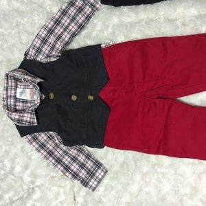 3-6 months dress shirt, vest, and pants bundle (4 pieces)